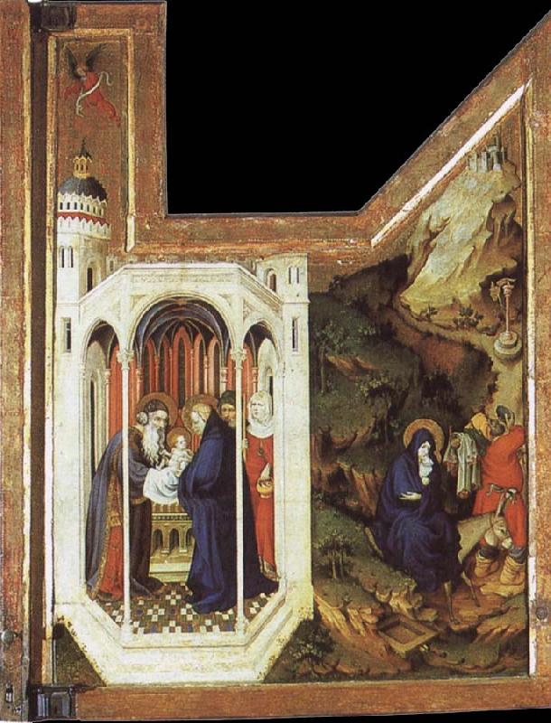 BROEDERLAM, Melchior Annunciation and Visitation